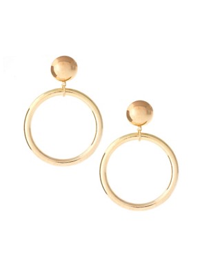 Image 1 of ASOS Statement Hoop Earrings With Stud And Post