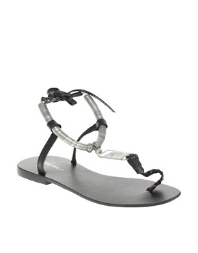 Image 1 of Park Lane Leather Thong Sandal With Ankle Cuff