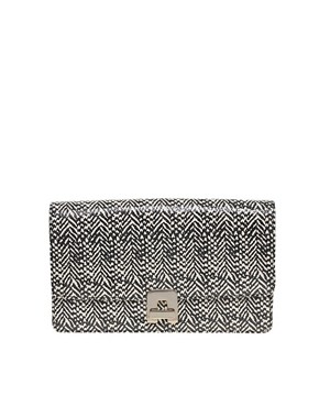 Image 1 of Reiss Sirone Clasp Detail Clutch Bag