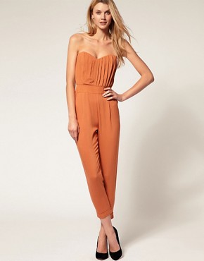 Image 1 of ASOS Pleated Bust Jumpsuit