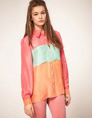 ASOS Silk Shirt In Candy Colours