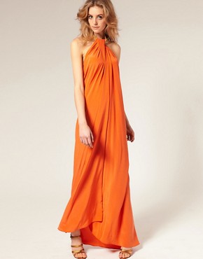 Image 1 of ASOS REVIVE Halter Necklace Maxi Dress