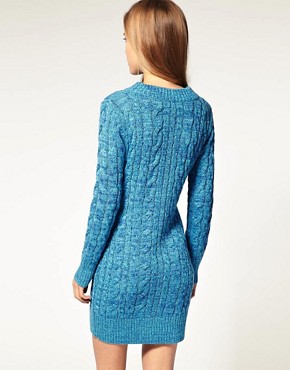 Image 2 of ASOS Aran Jumper Dress In Twist Yarn