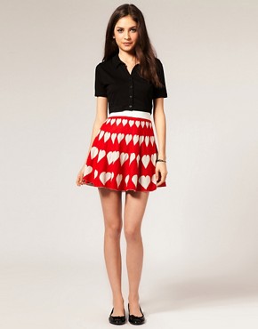 Image 1 of ASOS Heart Knitted Skirt