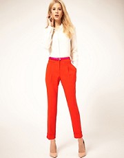 ASOS Belted Peg Pant with Turn Up