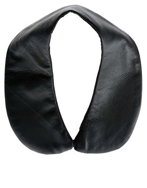 Image 2 of ASOS Leather Peter Pan Collar