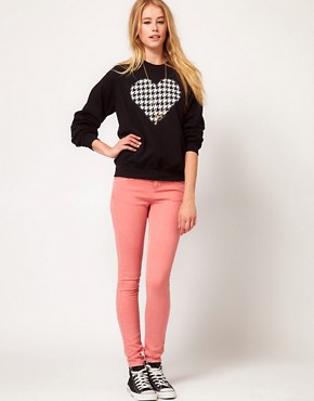 Image 4 of Connected Generation Sweatshirt With Houndstooth Heart