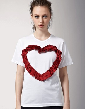 Image 1 of J.W. Anderson Hand Embroidered Heart T-Shirt