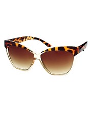 ASOS Cat Eye Sunglasses With Contrast Highbrow