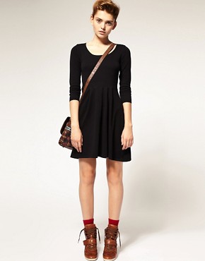 Image 4 of ASOS Knitted Dress With Zip Back