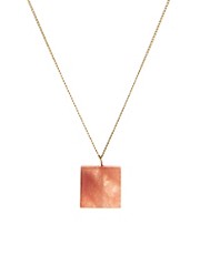 ASOS Extra Long necklace with Semi-Precious Coral charm pendant