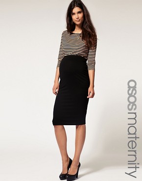 Image 1 of ASOS MATERNITY Jersey Pencil Skirt