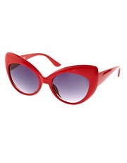 ASOS Oversized Red Cat Eye Sunglasses