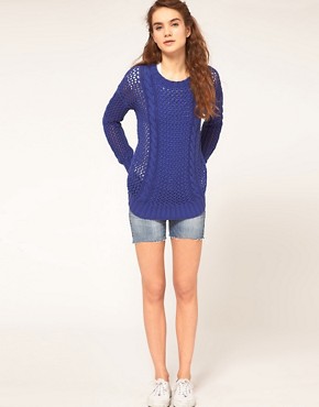 Image 4 of ASOS Open Cable Sweater
