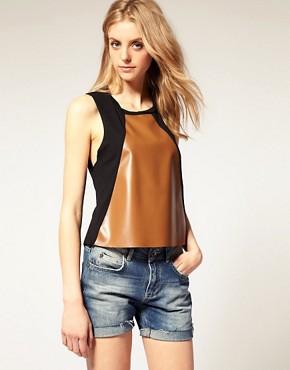 Image 1 of ASOS vest with creased front