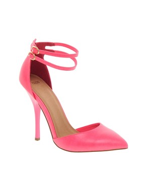 Image 1 of ASOS PRIOR Pointed High Heels With Ankle Straps