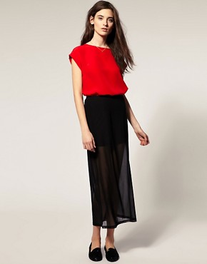 Image 1 of Vero Moda Sheer Layered Skirt