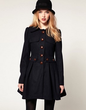 Image 1 of Dahlia Swing Coat With Textured Buttons