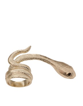 Image 1 of ASOS Snake Ring With Wrapped Body Shank Detail