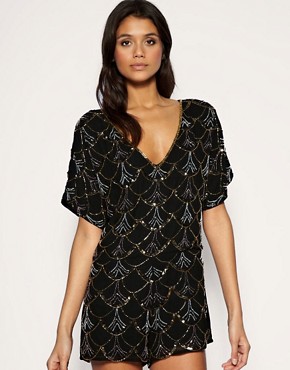 Image 1 of ASOS Tailored Embellished Playsuit