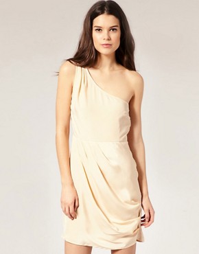 Image 1 of Vero Moda One Shoulder Drape Hip Dress