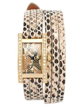 Image 1 of Guess Wrapped Up Snakeskin Watch