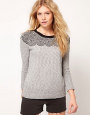 ASOS Jumper with Lace Pattern