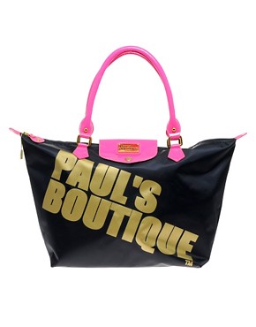 Image 1 of Paul's Boutique Betty Navy Zip Top Shopper