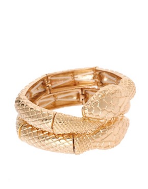 Image 1 of ASOS Pack of Two Snake Stretch Bracelets