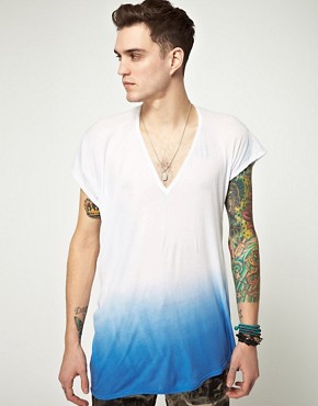 Image 1 of Unconditional Dip Dye V Neck T-Shirt