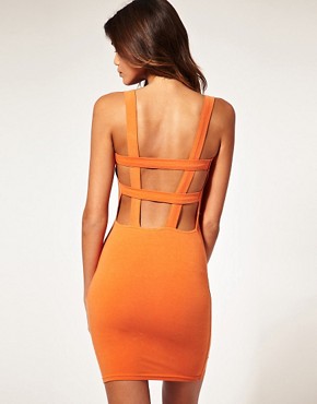 Image 1 of ASOS Bodycon Dress with Strap Back Detail