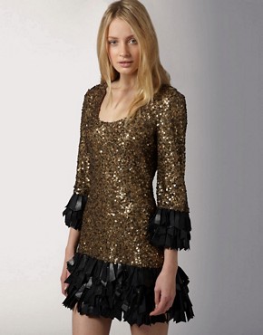 Image 1 of Gomez Gracia Sequin 60's Tassel Dress