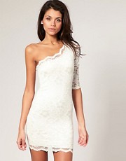 ASOS Lace One Sleeve Bodycon Dress