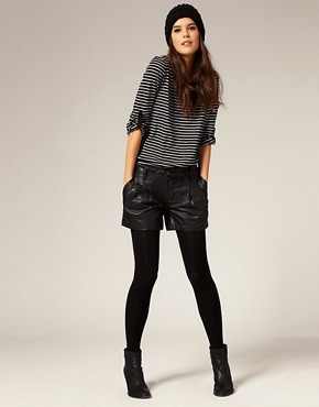 Image 1 of Vero Moda Faux Leather Shorts