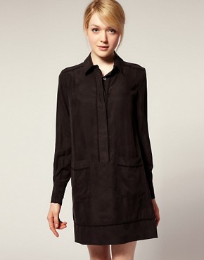 Image 1 of French Connection Silk Shirt Dress
