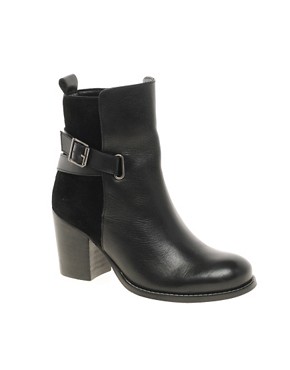 Image 1 of ASOS AVORE Leather Ankle Boots with Straps