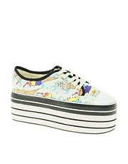 ASOS VOLLEYBALL Flatform Shoes In Ice Cream Print