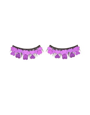 Image 1 of Shimmer Twins Purple Scatter Heart Lashes