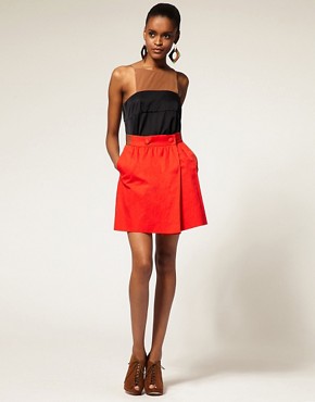 Image 1 of M Missoni Colourblock Wrap Skirt With Button Detail