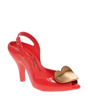 Vivienne Westwood Anglomania For Melissa Lady Dragon Heart Heeled Sandals