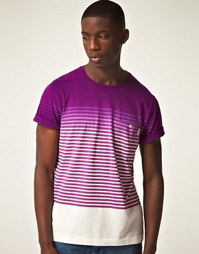 Image 1 of Paul Smith Jeans Dip Dye Stripe T-Shirt