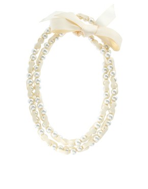 Image 1 of Adele Marie Ribbon And Pearl Necklace