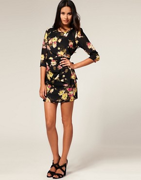 Image 4 of ASOS Dress Shift with Ruched Waist