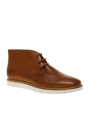 Image 1 of ASOS Wedge Sole Leather Chukka Boots