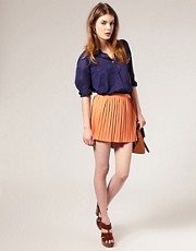 ASOS Jersey Pleated Mini Skirt
