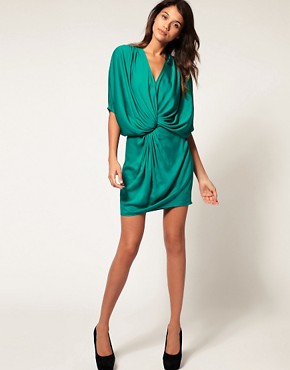 Image 4 of ASOS Dress with Drape Twisted Knot Front