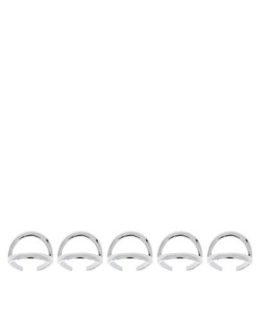Image 1 of ASOS Pack of Five Knuckle Rings