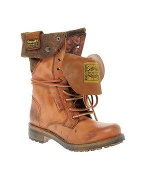Image 1 of Superdry Panner Cuffed Lace Up Worker Boots