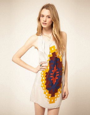 Image 1 of Vero Moda Dress With Tribal Print
