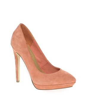 Image 1 of ASOS PROP Suede Pointed Platform Court Shoes
